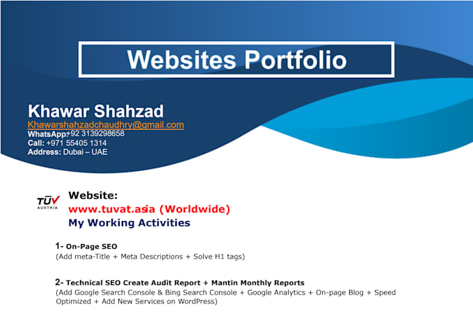 do complete SEO on page off page and optimisation